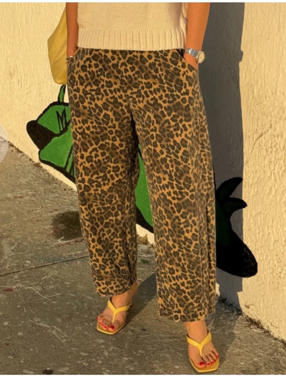 Leopard Print Arc Pants by Le Bon Shoppe